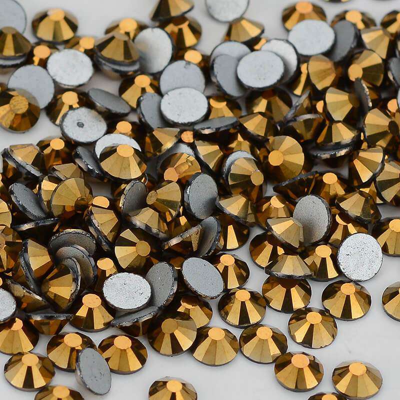 Aurum Glass Flat Back Rhinestones In Bulk WholesaleRhinestone