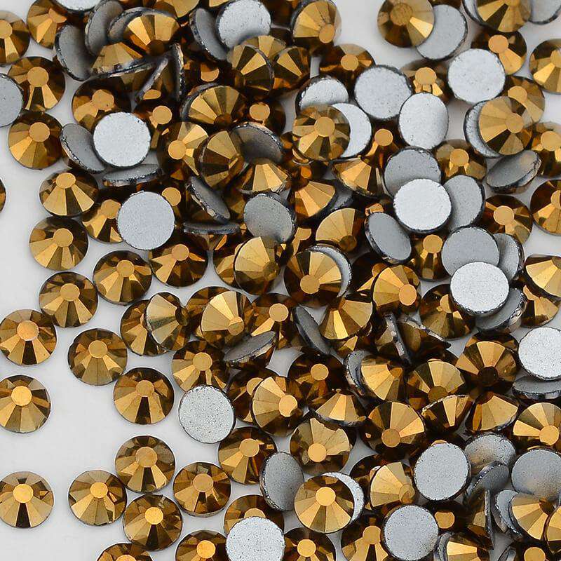 Aurum Glass Flat Back Rhinestones In Bulk WholesaleRhinestone