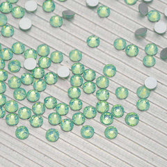 Green Opal Glass FlatBack Rhinestones Silver Back WholesaleRhinestone