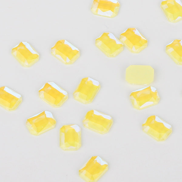Octagon Shape Mocha Yellow Flat Back Fancy Rhinestones WholesaleRhinestone