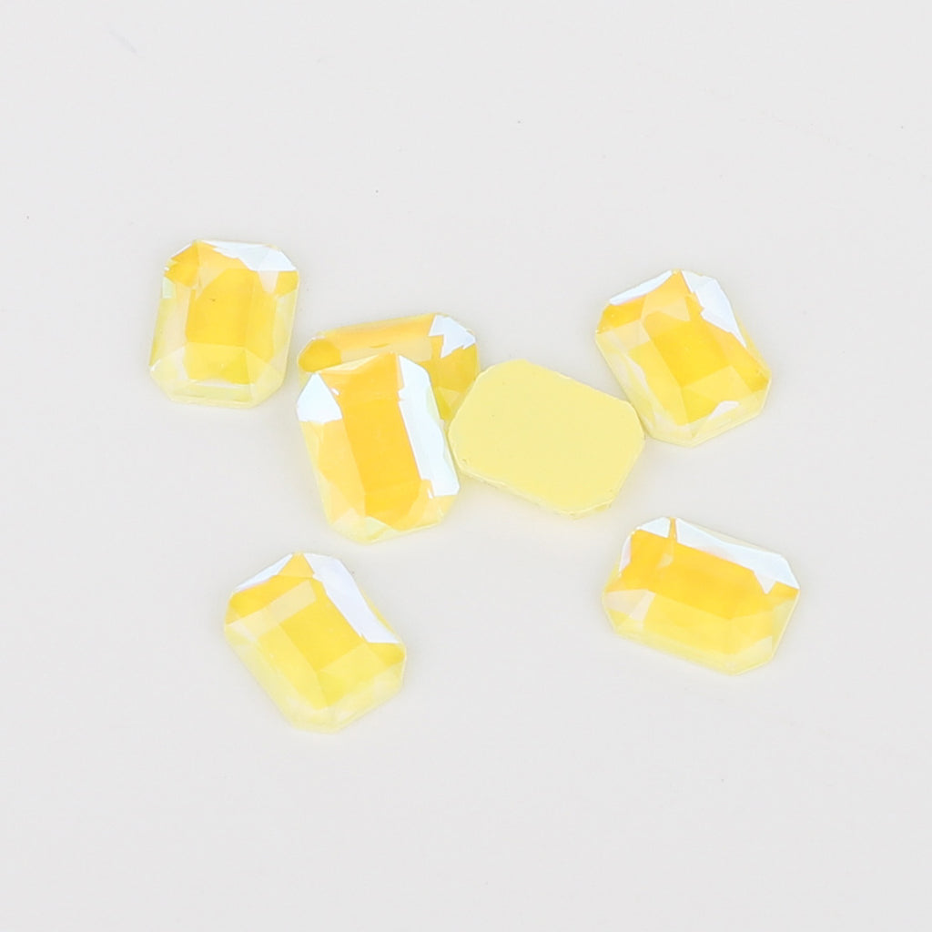 Octagon Shape Mocha Yellow Flat Back Fancy Rhinestones WholesaleRhinestone