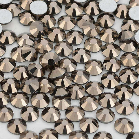 Hematite Glass FlatBack Rhinestones Silver Back WholesaleRhinestone Main image