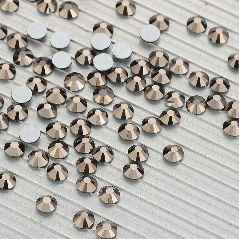 Hematite Glass FlatBack Rhinestones Silver Back WholesaleRhinestone