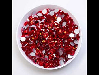 Light Siam Glass FlatBack Rhinestones In Bulk