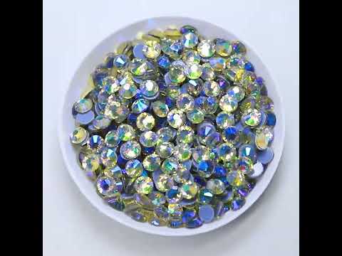 Light Yellow AB Glass HotFix Rhinestones