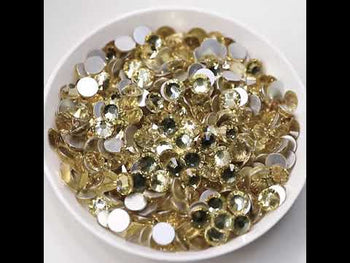 Light Yellow Glass FlatBack Rhinestones In Bulk