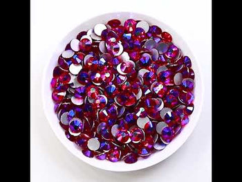 Siam AB Glass FlatBack Rhinestones In Bulk