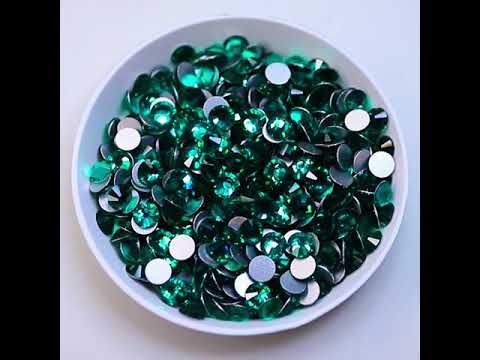 Azul de circón de circón rehinestones plateados de plata
