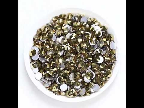 Aurum Glass FlatBack Rhinestones Silver Back