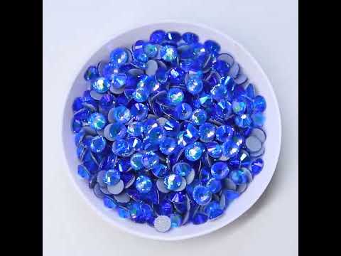 Light Blue AB Glass HotFix Rhinestones