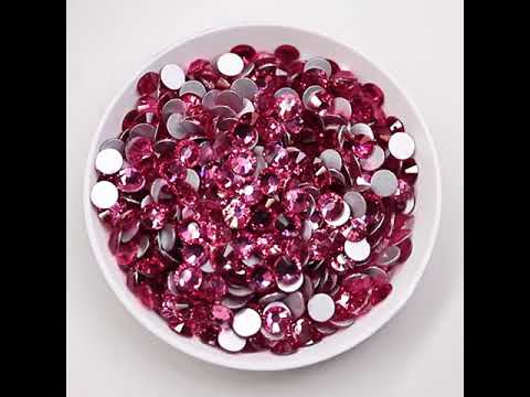 Rosas de vidrio plano de rehinestones de plata