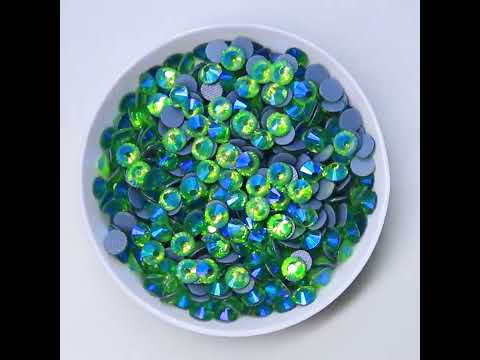 Peridot AB Glass HotFix Rhinestones