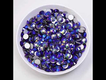 Black Diamond AB Glassフラットバックラインストーンはバルク