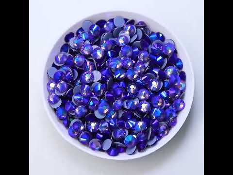 Tanzanite AB Glass HotFix Rhinestones