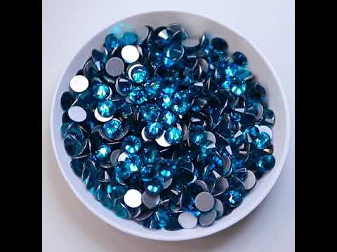 Indicolite Glass FlatBack Rhinestones In Bulk