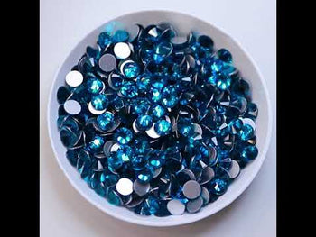 Indicolite Glass FlatBack Rhinestones In Bulk