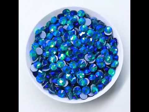 Blue Zircon AB Glass Hotfix -Strasssteine