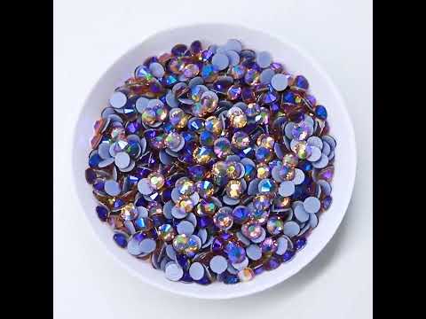 Light Colorado Topaz AB Glass HotFix Rhinestones