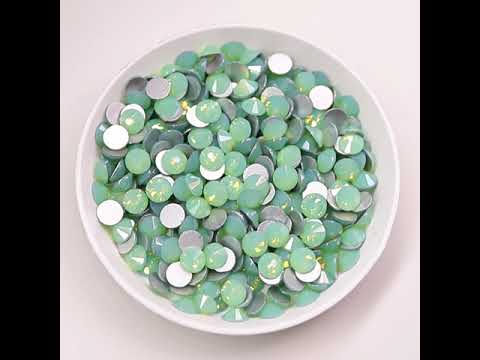 Green Opal Glass FlatBack Rhinestones In Bulk