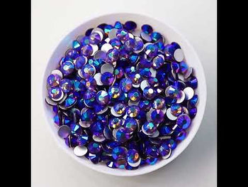 Tanzanite AB Glass FlatBack Rhinestones In Bulk