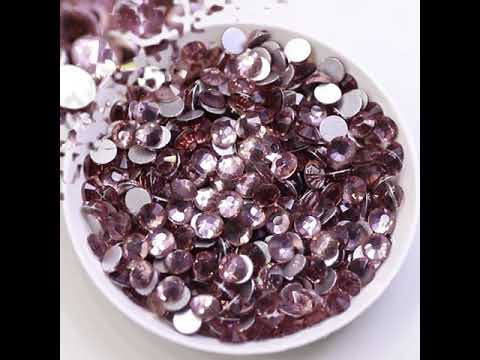 Amethyst Glass Flatback Rhinestones de plata