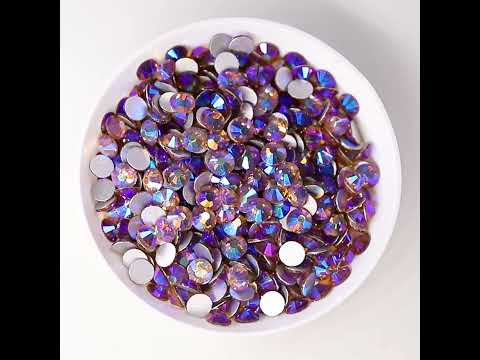 ライトコロラドTopaz AB Glassフラットバックラインストーン