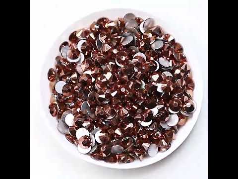 Rose Gold Glass FlatBack Rhinestones In Bulk