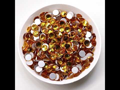 Topaz Glass FlatBack Rhinestones Silver Back