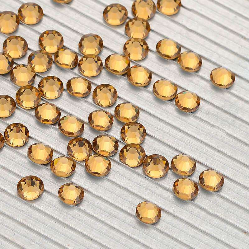 Light Colorado Topaz Glass FlatBack Rhinestones In Bulk WholesaleRhinestone