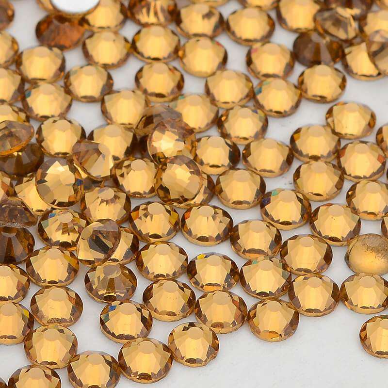 Light Colorado Topaz Glass FlatBack Rhinestones In Bulk WholesaleRhinestone