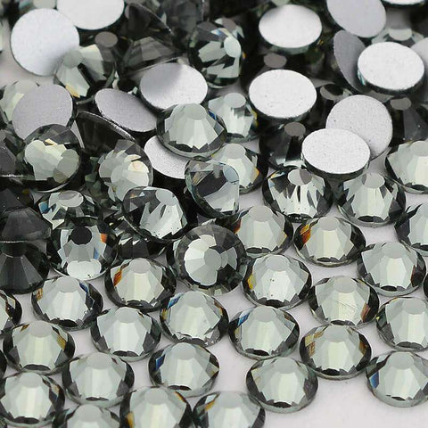 Black Diamond Glass FlatBack Rhinestones In Bulk WholesaleRhinestone