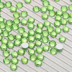 Peridot Glass FlatBack Rhinestones Silver Back WholesaleRhinestone