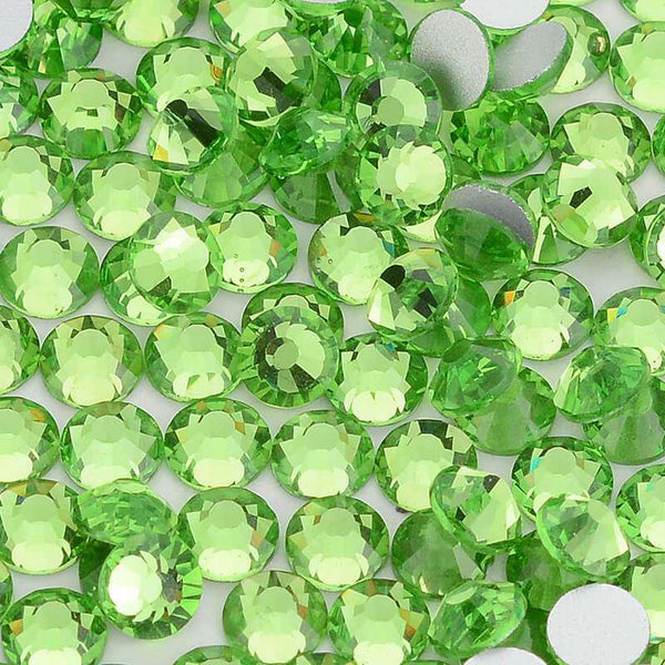 Peridot Glass FlatBack Rhinestones In Bulk WholesaleRhinestone