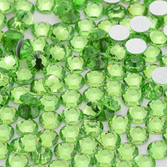 Peridot Glass FlatBack Rhinestones Silver Back WholesaleRhinestone