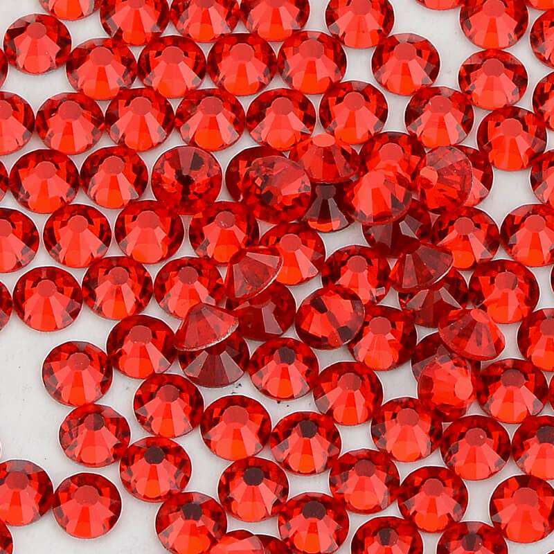 Light Siam Glass FlatBack Rhinestones Silver Back WholesaleRhinestone