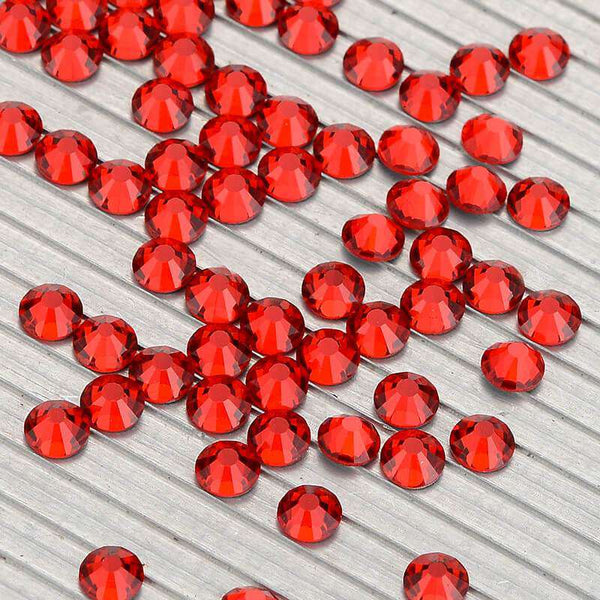 Light Siam Glass FlatBack Rhinestones Silver Back WholesaleRhinestone