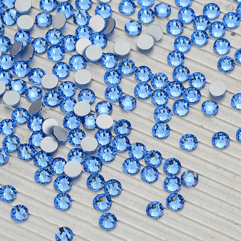 Light Blue Glass FlatBack Rhinestones In Bulk WholesaleRhinestone