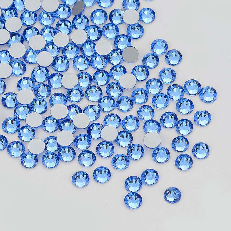 Light Blue Glass FlatBack Rhinestones In Bulk WholesaleRhinestone