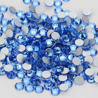 Light Blue Glass FlatBack Rhinestones Silver Back WholesaleRhinestone