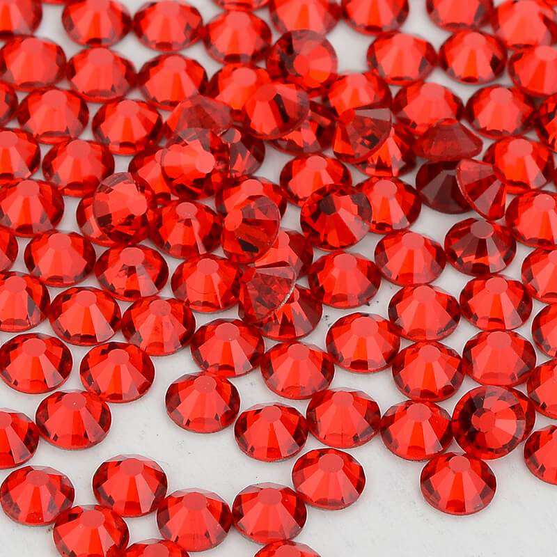 Light Siam Glass FlatBack Rhinestones Silver Back WholesaleRhinestone