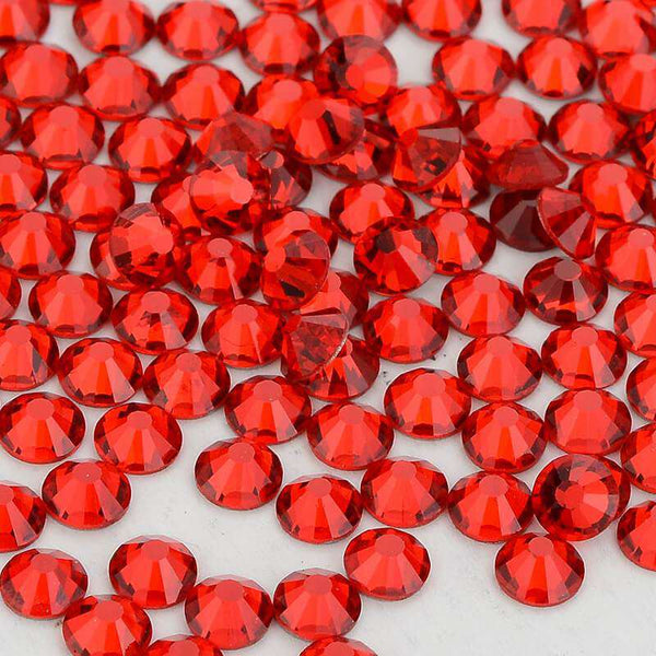 Light Siam Glass FlatBack Rhinestones Silver Back WholesaleRhinestone