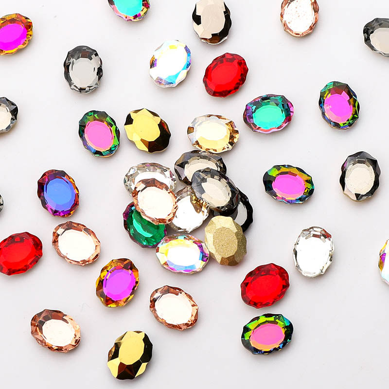 120 PCS Mixed Colors Magic Mirror Shape Glass Fancy Rhinestones For Nail Art HZ1204 WholesaleRhinestone メイン画像