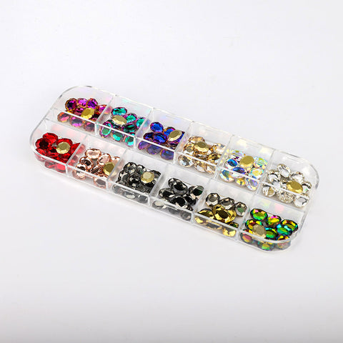 120 PCS Mixed Colors Magic Mirror Shape Glass Fancy Rhinestones For Nail Art HZ1204 WholesaleRhinestone