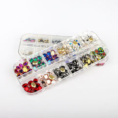 120 PCS Mixed Colors Magic Mirror Shape Glass Fancy Rhinestones For Nail Art HZ1204 WholesaleRhinestone