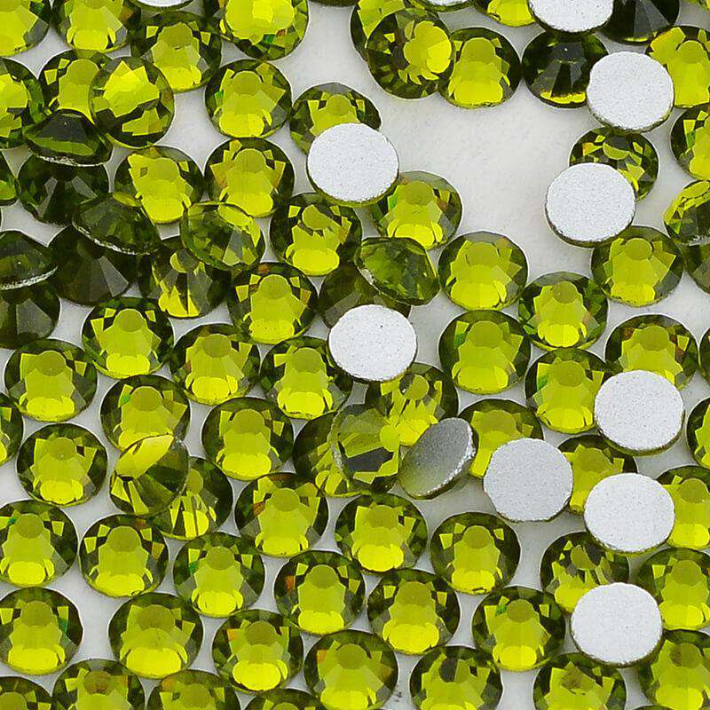 Olive Green Glass FlatBack Rhinestones In Bulk WholesaleRhinestone