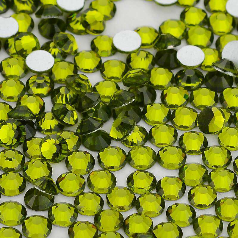 Olive Green Glass FlatBack Rhinestones In Bulk WholesaleRhinestone