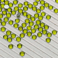 Olive Green Glass FlatBack Rhinestones Silver Back WholesaleRhinestone