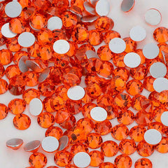 Orange Glass FlatBack Rhinestones In Bulk WholesaleRhinestone