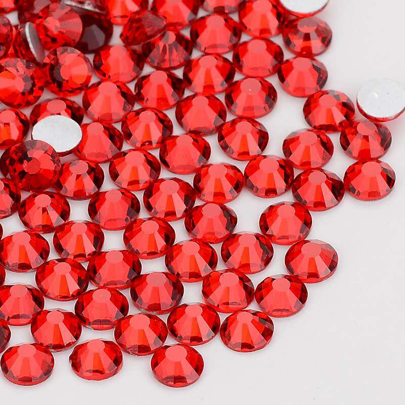 Siam Glass FlatBack Rhinestones Silver Back WholesaleRhinestone