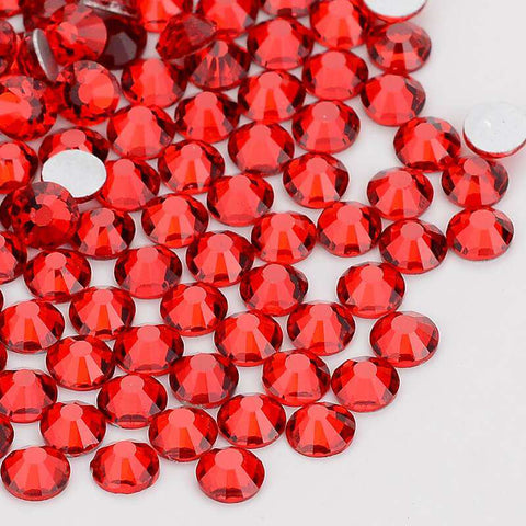 Siam Glass FlatBack Rhinestones Silver Back WholesaleRhinestone